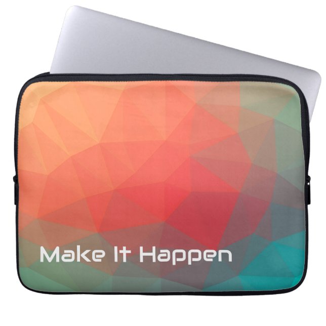Capa Para Notebook Estojo para Laptop Citação Personalizada Geométric (Frente)
