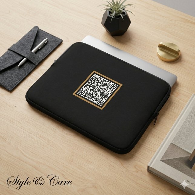 Capa Para Notebook Estojo para Laptop com Código QR Personalizado par (Custom QR Code Laptop Sleeve for Brand Promotion)