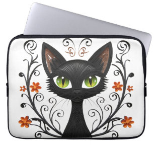 Capa Para Notebook Estojo para laptop com design de filigrana de Gato