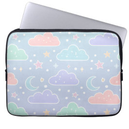 Capa Para Notebook Estojo para Laptop com Estética de Nuvem Pastel