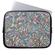Estojo para Laptop com Padrão Mosaico Abstrato Col