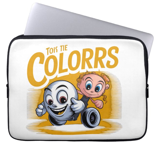 Capa Para Notebook Estojo para Laptop de Arte Pop Vibrante em Cartoon (Frente)
