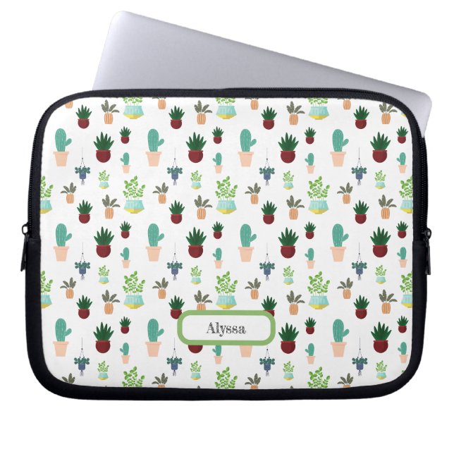 Capa Para Notebook Estojo para laptop de Cactos Suculentos Personaliz (Frente)