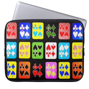 Capa Para Notebook Estojo para Laptop de Cartas de Poker Funky