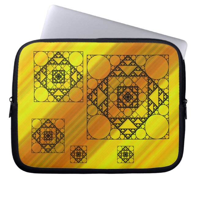 Capa Para Notebook Estojo para Laptop de Geometria Fractal (Frente)