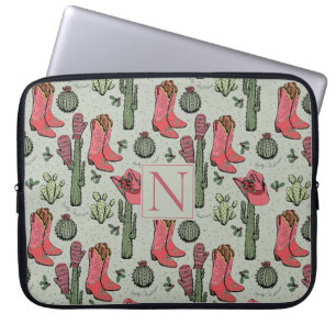Capa Para Notebook Estojo para Laptop de Natal com Monograma de Cowgi