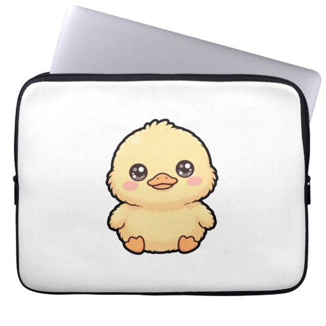 Capa Para Notebook Estojo para Laptop de Patinho Fofo (Frente)