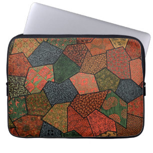 Capa Para Notebook Estojo para Laptop em Patchwork Wabi-Sabi