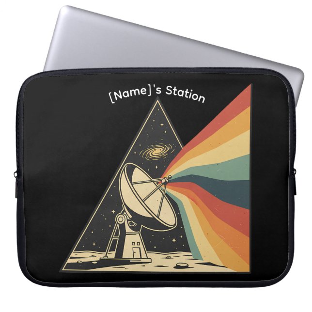 Capa Para Notebook Estojo para Laptop Estação Espacial Personalizada  (Frente)