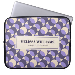 Capa Para Notebook Estojo para Laptop Geométrico Lavanda Retro Modern