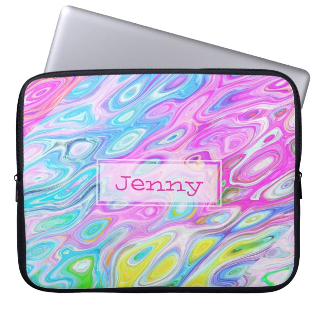 Capa Para Notebook Estojo para Laptop Redemoinhos de Cores (Frente)