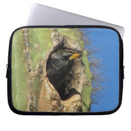 Capa Para Notebook Estorninho em Foto de Cacto Saguaro Sudoeste Ave