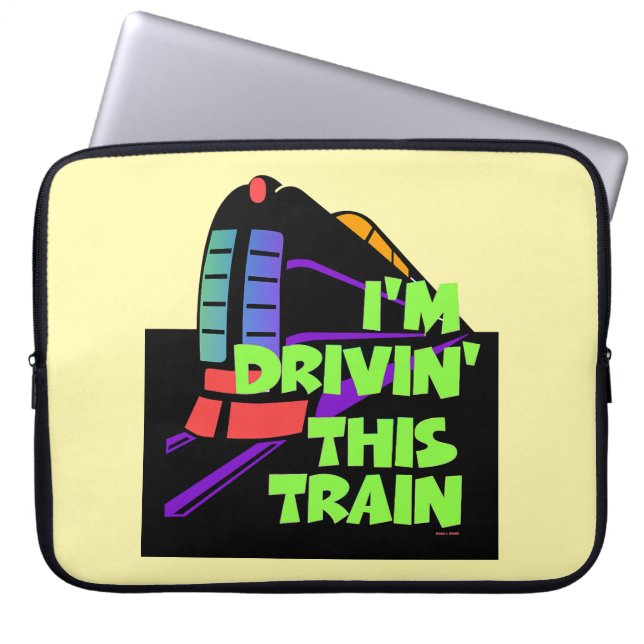 Capa Para Notebook Estou Conduzindo Este Trem (Frente)