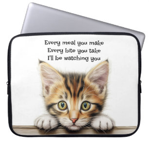 Capa Para Notebook Estou Observando Você Bolsa de Eletrônicos de Gato