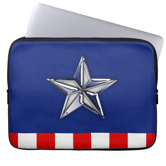 Capa Para Notebook Estrela das Cores Patrióticas Festivas (Frente)