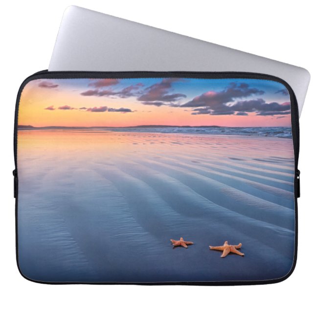 Capa Para Notebook Estrela do mar na areia (Frente)
