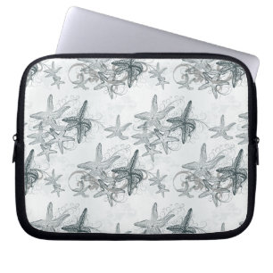 Capa Para Notebook Estrela do mar no teste padrão do mar