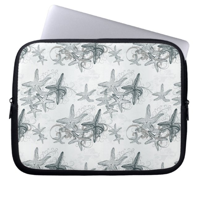 Capa Para Notebook Estrela do mar no teste padrão do mar (Frente)