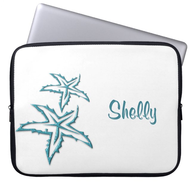 Capa Para Notebook Estrela do Mar Teal Pessoal (Frente)