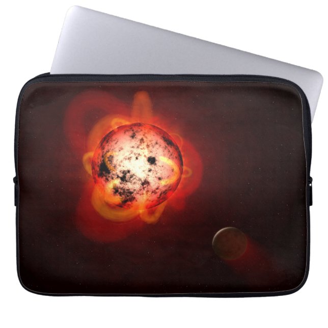 Capa Para Notebook Estrela Vermelha Anã Orbitada Por Um Exoplaneta Hi (Frente)
