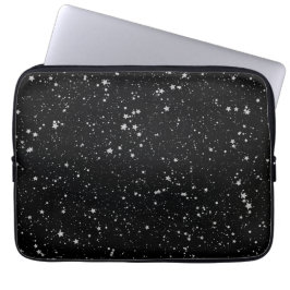Capa Para Notebook Estrelas de Brilho2 - Preto Prateado