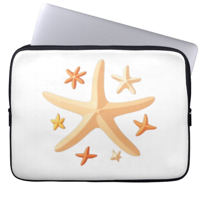 Capa Para Notebook Estrelas-do-mar e as Pequenas (Frente)