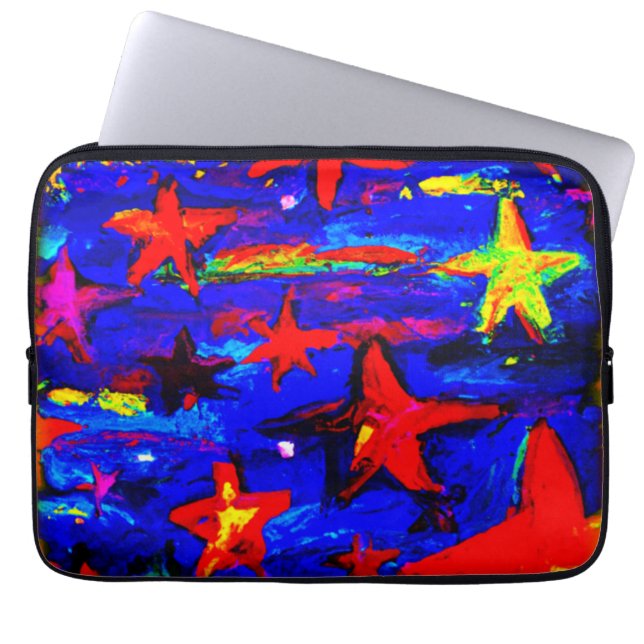 Capa Para Notebook Estrelas Vermelhas Coloridas. Comprar Agora (Frente)