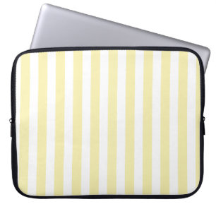Capa Para Notebook Estrias de doces, amarelas e brancas