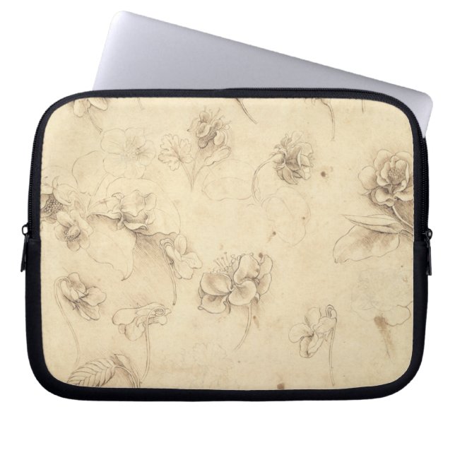 Capa Para Notebook Estudo das flores Grama-como de plantas (Briza M (Frente)