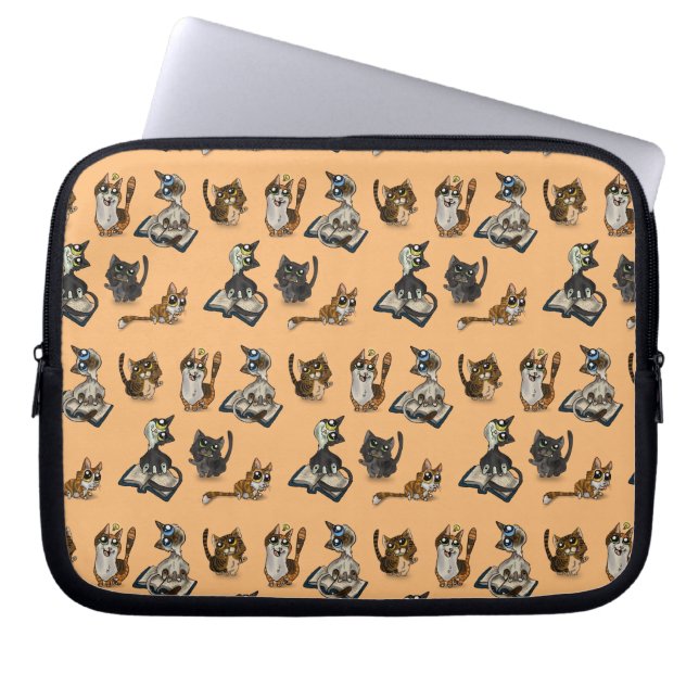 Capa Para Notebook Estudo útil Gatos Amarelos (Frente)