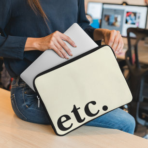 Capa Para Notebook etc. Tipografia em preto e bege simples e limpa
