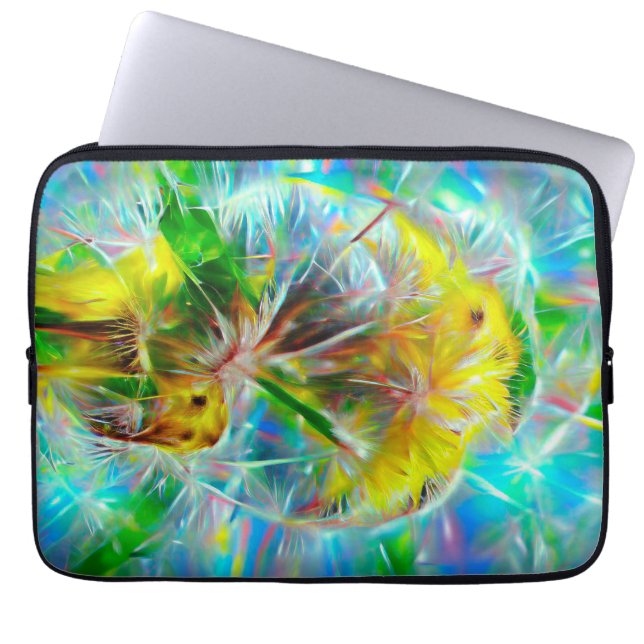 Capa Para Notebook Eteal Dandelions em Neon Dreamscape (Frente)