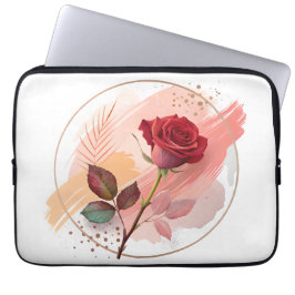 Capa Para Notebook Eternal Blush: A Modern Rose in Abstract Harmony