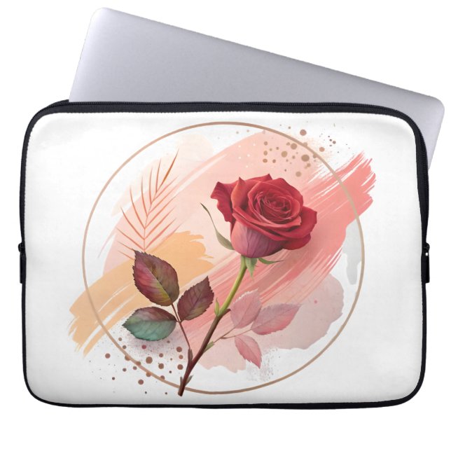 Capa Para Notebook Eternal Blush: A Modern Rose in Abstract Harmony (Frente)
