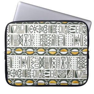 Capa Para Notebook Etnia africana, padrão sem costura de aquarela.