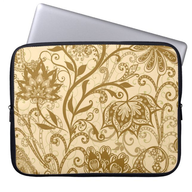 Capa Para Notebook Etnia Mandalas: Padrão de Estilo Indiano (Frente)