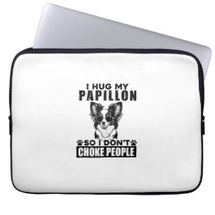 Capa Para Notebook Eu Abraço O Meu Papillon Para Que Eu Não Engole Pe