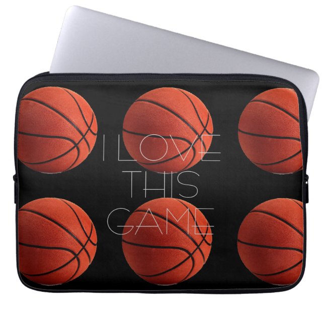 Capa Para Notebook Eu Adoro Aproximação De Basquete (Frente)