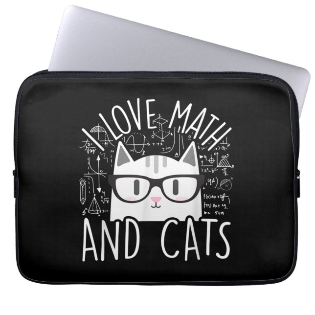 Capa Para Notebook Eu Adoro Matemática E Gatos Gatinhos Bonitos (Frente)
