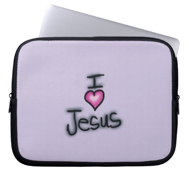 Capa Para Notebook Eu Amo Jesus Citação Cristã  (Frente)