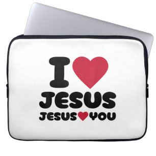 Capa Para Notebook Eu amo Jesus e Jesus te ama cristão