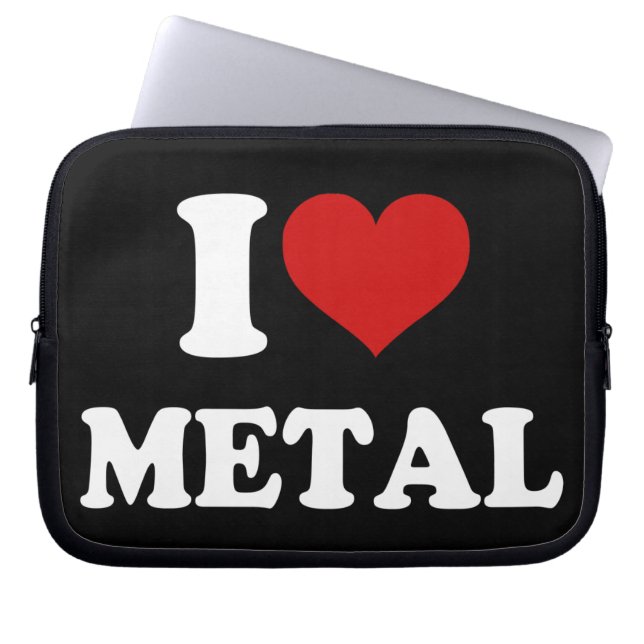 Capa Para Notebook Eu Amo Metal (Frente)