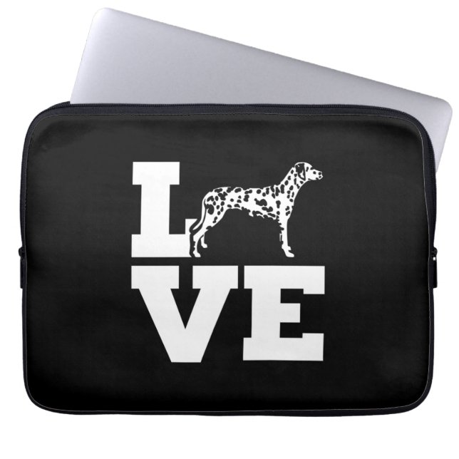 Capa Para Notebook Eu Amo Meu Cachorro Dalmático (Frente)