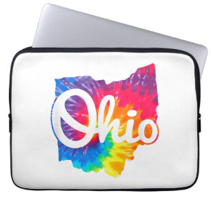 Capa Para Notebook Eu Amo Meu Lar Ohio Script Tie Dye Ohio