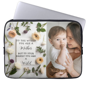 Capa Para Notebook Eu Amo Minha Mãe Dia das Mães Floral Lembrança