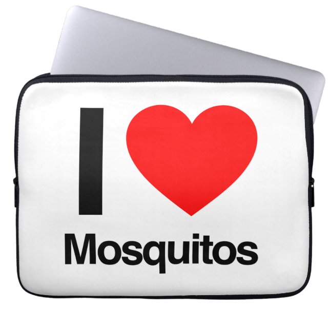 Capa Para Notebook eu amo mosquitos (Frente)