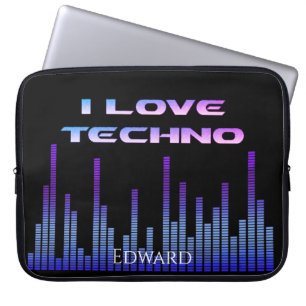 Capa Para Notebook Eu amo o Techno