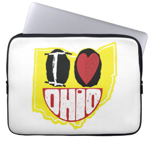 Capa Para Notebook Eu Amo Ohio Sorrindo De Rosto Feliz
