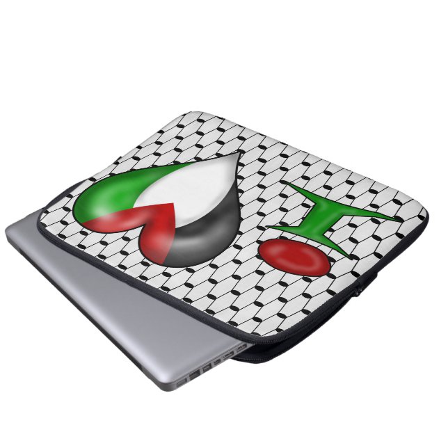 Capa Para Notebook Eu amo Palestina (Frente Inferior)