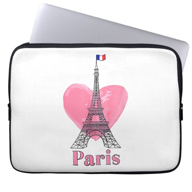 Capa Para Notebook Eu Amo Paris Torre Eiffel França Presente (Frente)